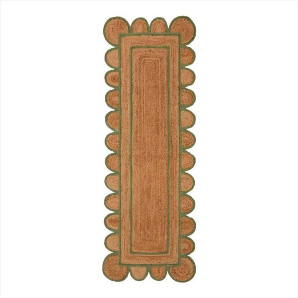 Bloomsbury Market Green Scalloped Jute Rug Wayfair.co.uk